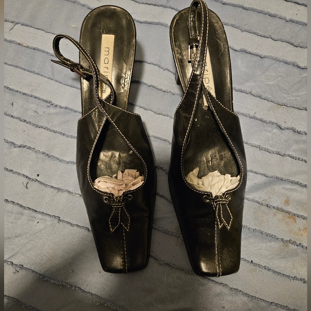 Madeline Black Women's Slingback Shoes
